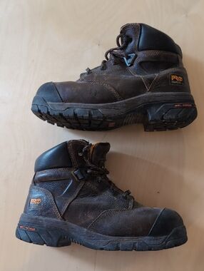 Timberland PRO Men’s Dark Brown Work Boots, 8W wide